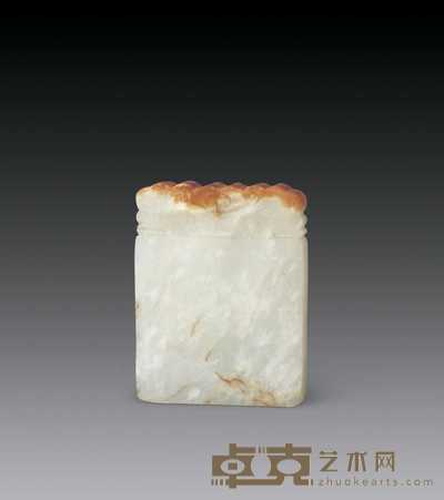 清 白玉平安无事挂牌 5.8×4.4cm